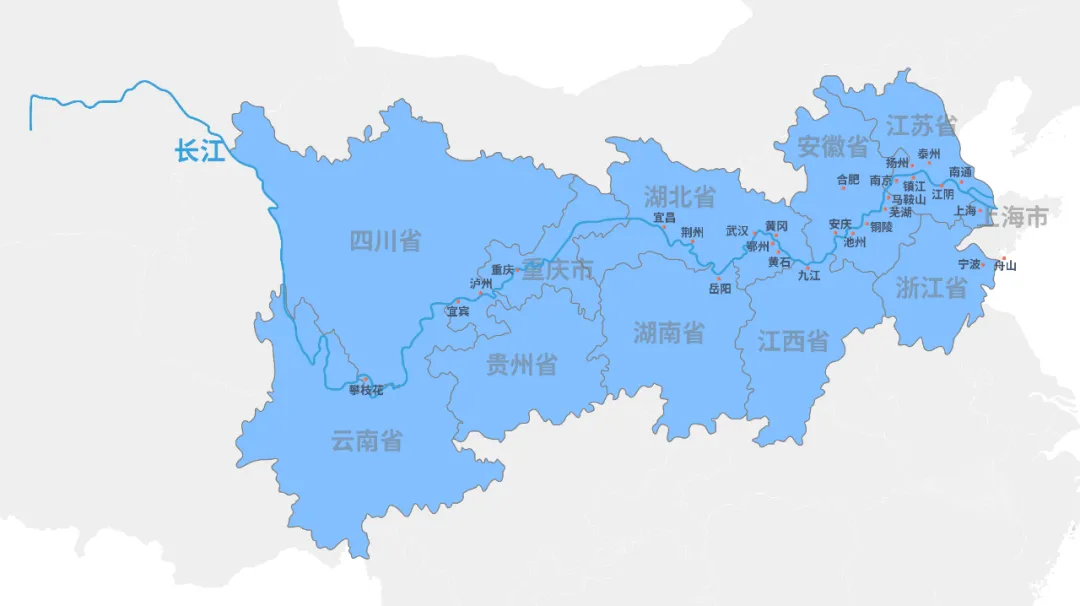 长江经济带21.5%面积土地养活全国42.9%人口贡献全国46.5%gdp